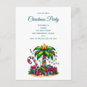 Invitation Carte Postale Palmier de Noël tropical (Devant)