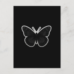 Invitation Carte Postale Papillon d'élégance sombre 