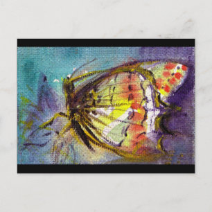 INVITATION CARTE POSTALE PAPILLON MAGIQUE EN BLEU
