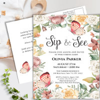 Papillon rose Rose Floral Baby Girl SIP ET VOIR