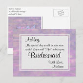 Invitation Carte Postale Papillon - Serez-Vous Ma Femme D'Accueil ? (Devant / Derrière)