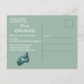 Invitation Carte Postale Papillons du Paradis/Tropical Turquoise Splash (Dos)