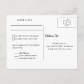 Invitation Carte Postale Papillons peints en rouge Mariage floral RSVP (Dos)