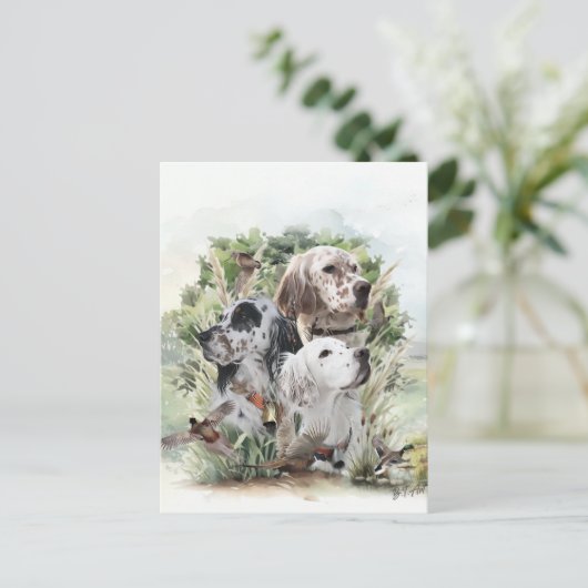 Invitation Carte Postale Paramètres anglais (Debout devant)