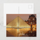 Invitation Carte Postale Paris Louvre (Paris) (Devant / Derrière)