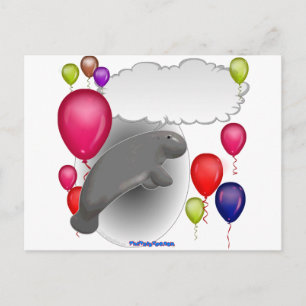 Invitation Carte Postale Parler à Manatee Party