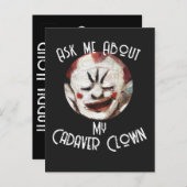 Invitation Carte Postale Parlez-moi de mon Clown Cadavre (Devant / Derrière)