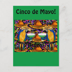 Invitation Carte Postale Parrot de fête Cinco De Mayo