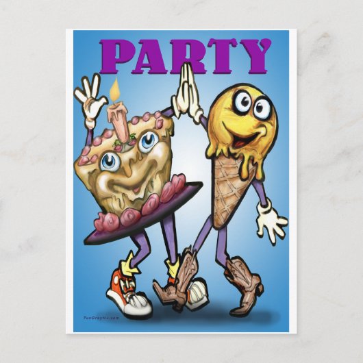 Invitation Carte Postale Parti (Devant)