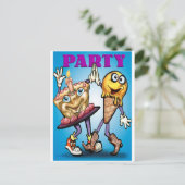 Invitation Carte Postale Parti (Debout devant)