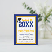 Invitation Carte Postale Parti de la Marine et de l'or (Debout devant)