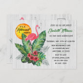 Invitation Carte Postale Parti de la retraite tropicale (Devant / Derrière)
