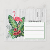 Invitation Carte Postale Parti de la retraite tropicale (Dos)