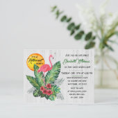 Invitation Carte Postale Parti de la retraite tropicale (Debout devant)