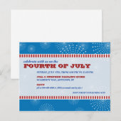 Invitation Carte Postale Parti de l'explosion du 4 juillet (Devant / Derrière)