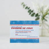 Invitation Carte Postale Parti de l'explosion du 4 juillet (Debout devant)