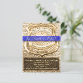 Invitation Carte Postale Parti de retraite des agents de police (Debout devant)