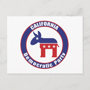 Invitation Carte Postale Parti démocratique de Californie