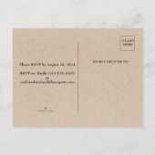 Invitation Carte Postale Parti d'engagement Tropical Luau (Dos)