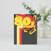 Invitation Carte Postale Parti des années 80 (Debout devant)