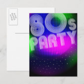 Invitation Carte Postale Parti des années 80 (Devant / Derrière)