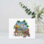 Invitation Carte Postale Parti des perroquets (Debout devant)