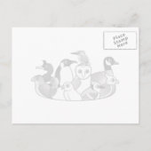Invitation Carte Postale Parti des pingouins (Dos)