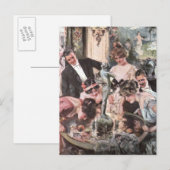 Invitation Carte Postale Parti d'Halloween victorien (Devant / Derrière)