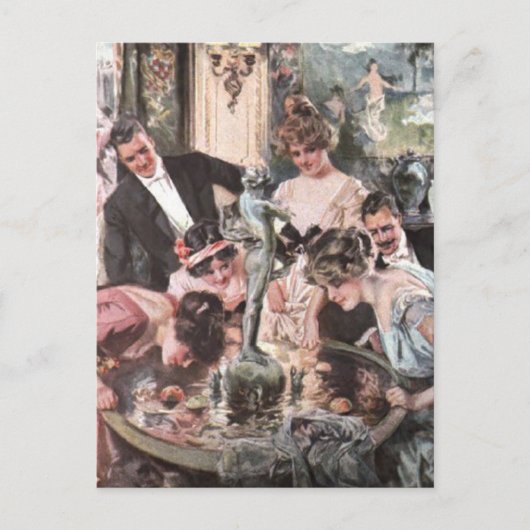 Invitation Carte Postale Parti d'Halloween victorien (Devant)