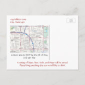 Invitation Carte Postale Parti du réchauffement du foyer (Dos)