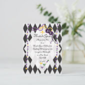 Invitation Carte Postale Parti Mardi Gras (Debout devant)