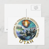 Invitation Carte Postale Parti Utah (Devant / Derrière)