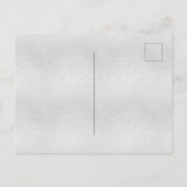 Invitation Carte Postale Parties scintillant d'argent d'anniversaire poussi (Dos)