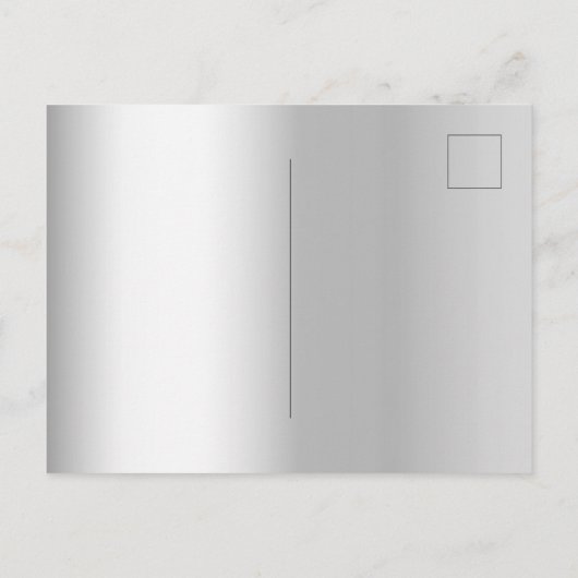 Invitation Carte Postale Parties scintillant des fleurs roses argentées (Dos)