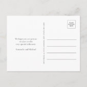 Invitation Carte Postale Parties scintillant d'or 50e anniversaire Mariage (Dos)