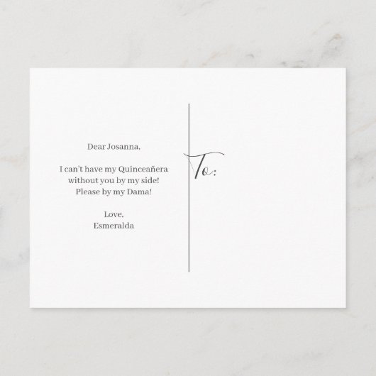 Invitation Carte Postale Parties scintillant rose Faux Quinceanera Dama Pro