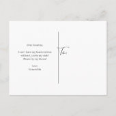 Invitation Carte Postale Parties scintillant rose pâle Quinceanera Dama Pro (Dos)