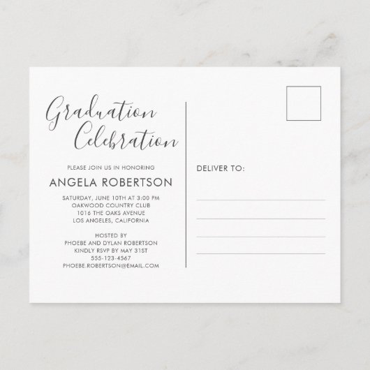 Invitation Carte Postale Parties scintillant spatiale de minuit (Dos)