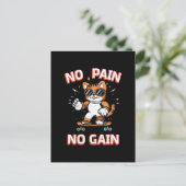 Invitation Carte Postale Pas de douleur Pas de Gain (Debout devant)
