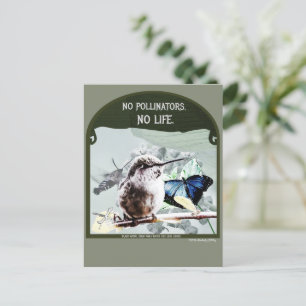 Invitation Carte Postale Pas de pollinisateurs, pas de vie