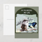 Invitation Carte Postale Pas de pollinisateurs, pas de vie (Devant / Derrière)