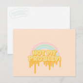 Invitation Carte Postale Pas mon problème (Devant / Derrière)