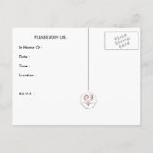 Invitation Carte Postale Passeport baby shower (Dos)