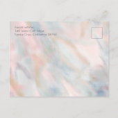 Invitation Carte Postale Pastel Abstrait Élégant Chic CUSTOM BABY SPRINKLE (Dos)