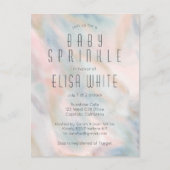 Invitation Carte Postale Pastel Abstrait Élégant Chic CUSTOM BABY SPRINKLE (Devant)