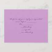 Invitation Carte Postale pays blanc grange bois violet lilas mariage (Dos)