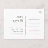 Invitation Carte Postale Pays Bold Sunflower Script | Bois Enregistrer la d (Dos)