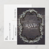 Invitation Carte Postale Pays rustique Western Babys Respiration & Bois RSV (Devant / Derrière)