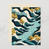 Invitation Carte Postale Paysage moderne (Devant / Derrière)