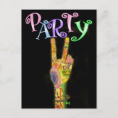 Invitation Carte Postale Peace and Party ! par SRF (Devant)